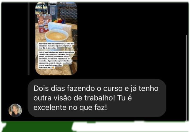 Depoimento real de aluno do Fisioterapeuta Forense Pro 6